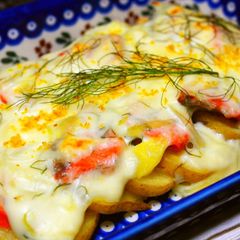 A picture of Potato & Salmon Gratin with Fennel.