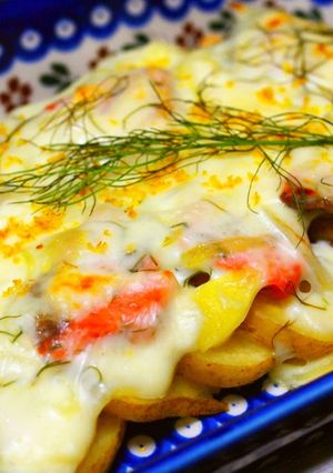 A picture of Potato & Salmon Gratin with Fennel.