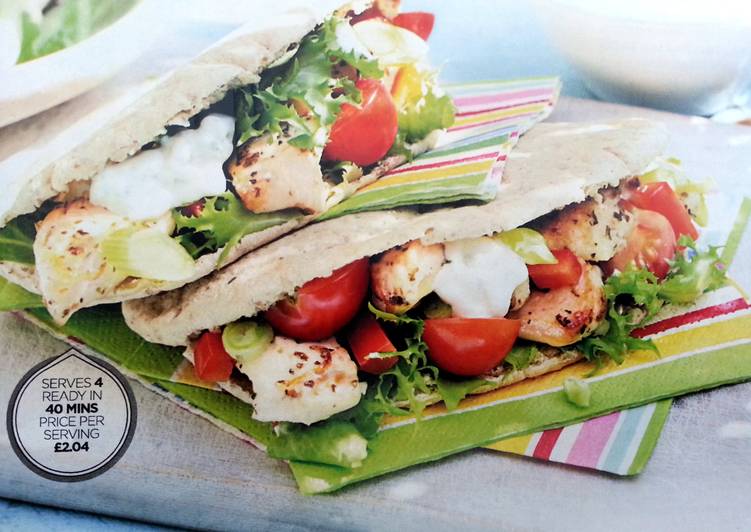 Easiest Way to Prepare Super Quick Homemade Greek style chicken pittas