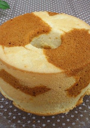 A picture of Marble Chiffon Cake (Salted Caramel).