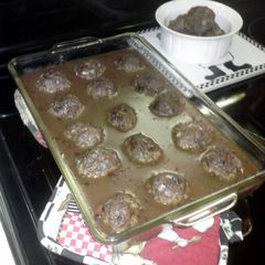 A picture of Billy's Meatball's and Brown Gravy.