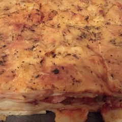 A picture of Loaded lasagna.