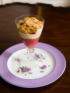 A picture of Rhubarb and Strawberry Trifle.