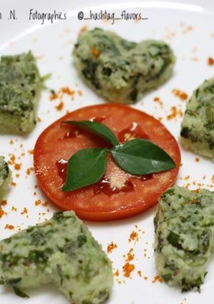 A picture of Methi & sprouted moong dal dhokla.