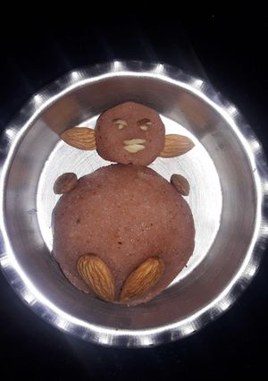 A picture of Badam Suji Halwa.