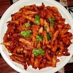 A picture of Homemade Chips Masala.