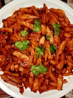 A picture of Homemade Chips Masala.