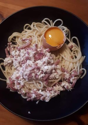 Une photo de Spaghettis carbonara