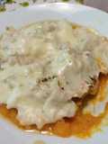 Verduras salteadas con puré de zapallo