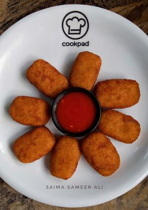 A picture of Potato nuggets.