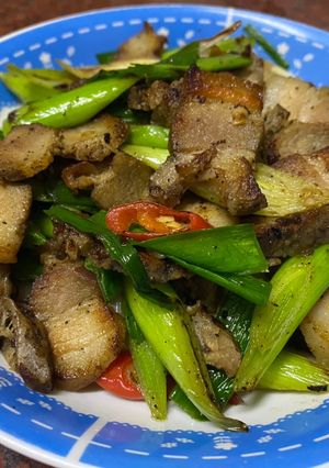 蒜香鹹豬肉 的食譜成品照片