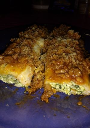 Una foto de Canelones de pollo y verdura