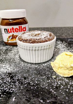 A picture of Nutella lava cake.