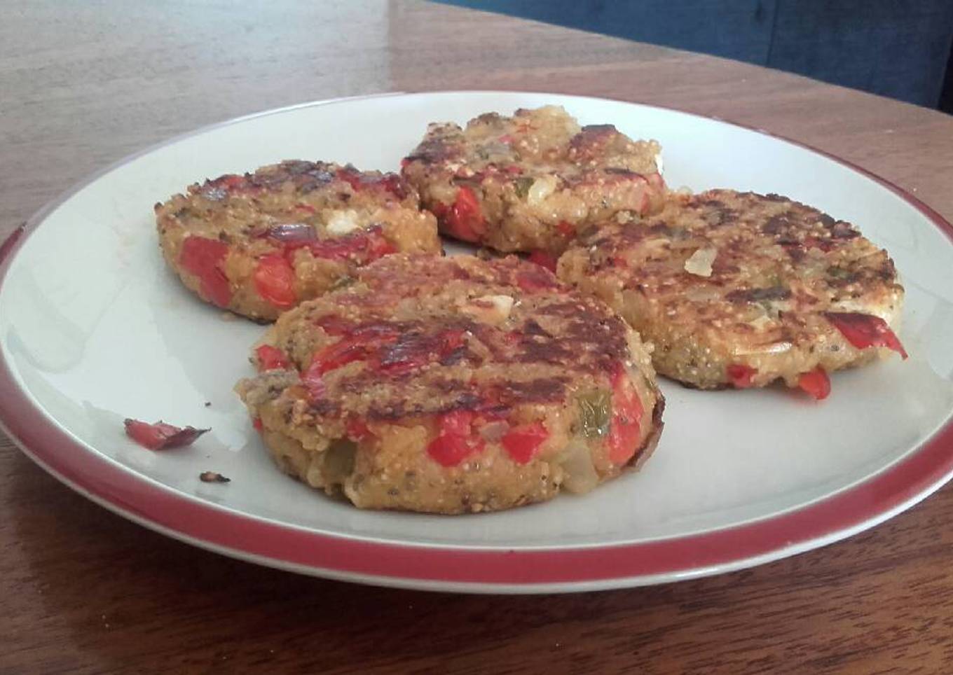 Hamburguesas de quinoa y pollo