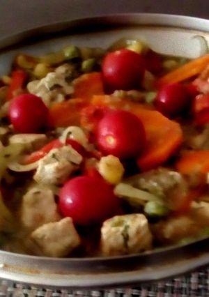 Una foto de Cuadritos de Lomo de Cerdo a la Cerveza