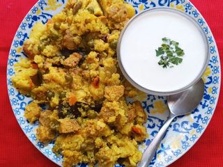 Samak Rice And Soya chunk Pulav With Mix Vegetables. (A Healthy Version of Pulav)