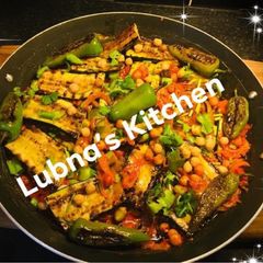 Grilled Courgette and Chickpeas Curry: A picture of Grilled Courgette and Chickpeas Curry:.