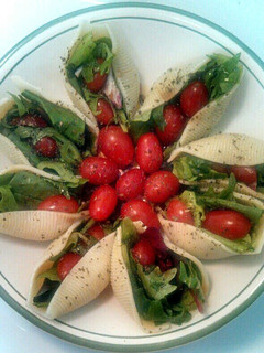 A picture of Salad Stuffed Shells.