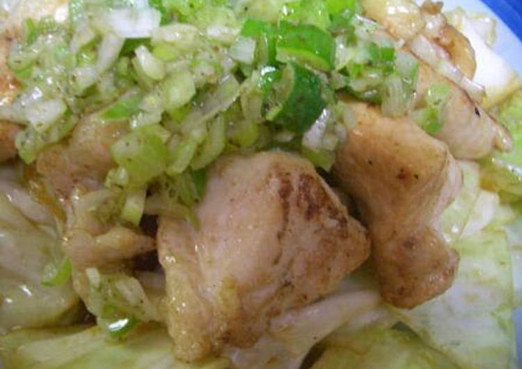 Steps to Prepare Perfect Moist Chicken Breast Sauté With Lots of Salted Leek