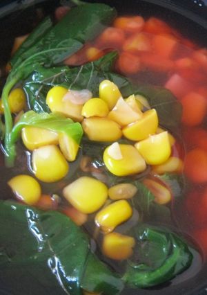 Foto resep Bening bayam merah x jagung manis