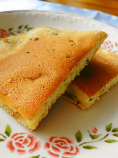 A picture of Black Sesame Seed Banana Pancakes with Whey.