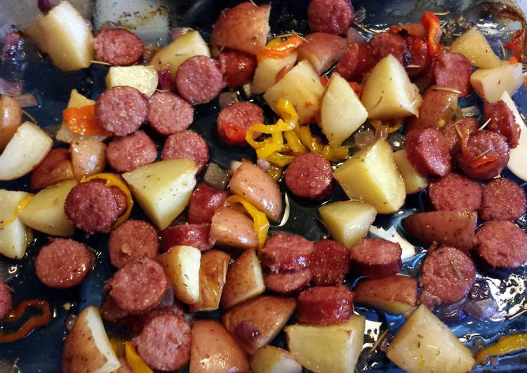 5 Easy Dinner Sausage &amp; Potato bake