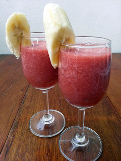 A picture of Watermelon And BananaSmoothies.