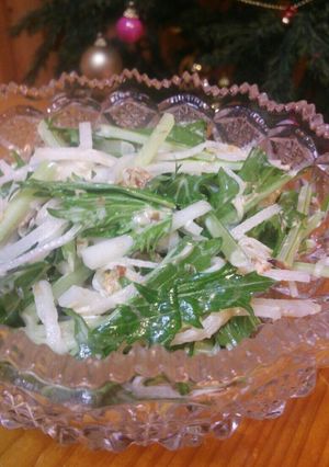 A picture of Easy Mizuna and Daikon Radish Salad.