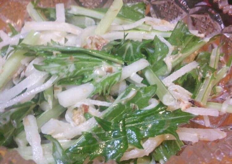 How To Make  Easy Mizuna and Daikon Radish Salad