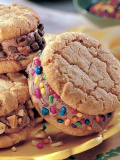 A picture of Peanut Butter Ice-Cream Sandwiches.