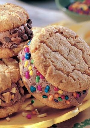 A picture of Peanut Butter Ice-Cream Sandwiches.