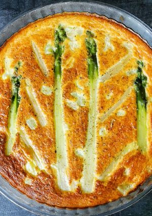 Une photo de Flan aux asperges