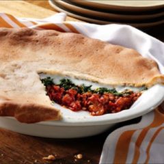 A picture of Upside-Down Deep Dish Pizza.
