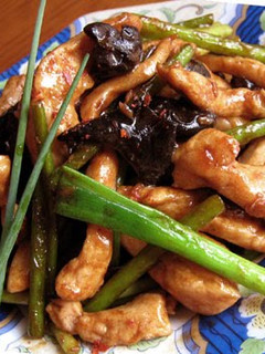 A picture of Sautéed Chicken Breast Meat in a Sweet Miso Sauce.