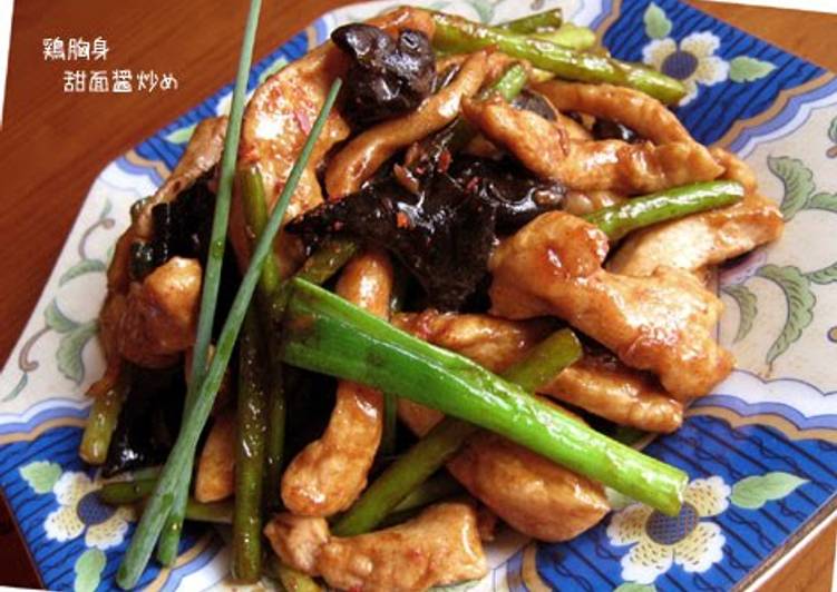 Recipe of Homemade Sautéed Chicken Breast Meat in a Sweet Miso Sauce