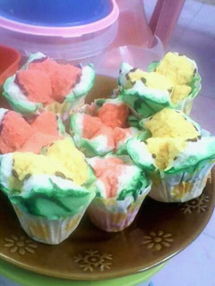 Foto resep Bolu Kukus Semangka mekar