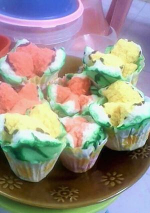 Foto resep Bolu Kukus Semangka mekar