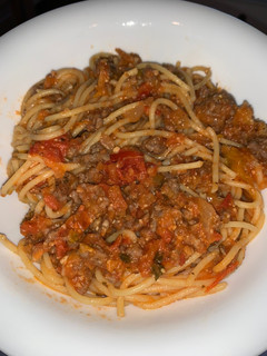 A picture of Spaghetti bolognese.
