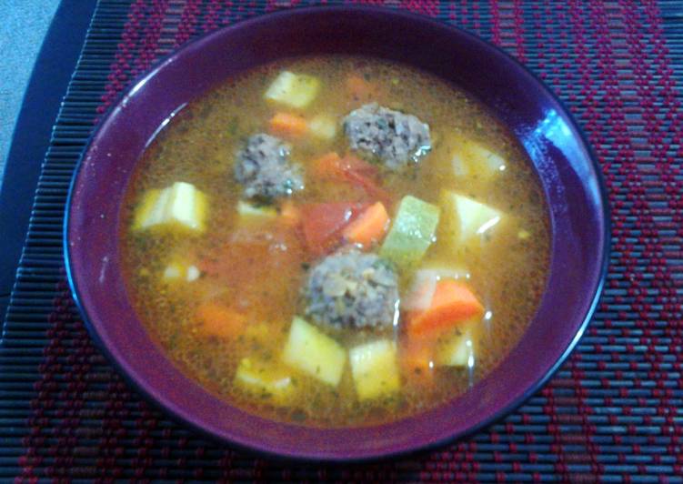Steps to Prepare Homemade Mexican meatball soup