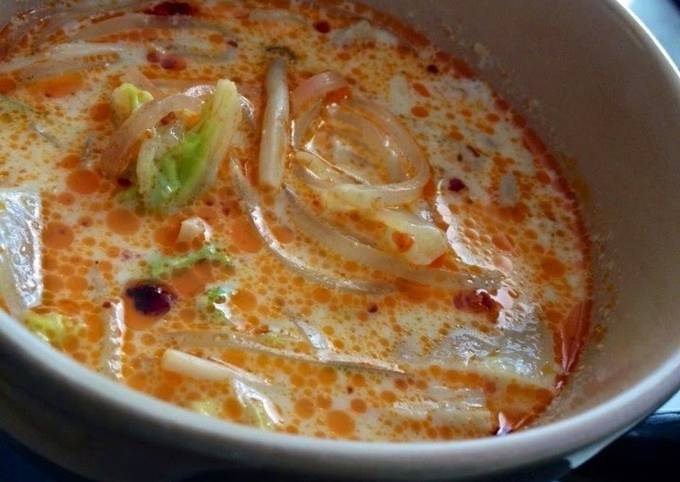 Recipe of Quick Sesame Soy Milk Soup with Ra-Yu