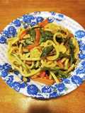 Yaki Udon Set with Sauce and Chrysanthemum Greens