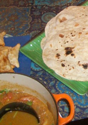A picture of Chapati with Atta (Whole Wheat Flour).
