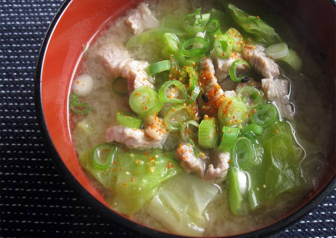 Pork & Cabbage Miso Soup