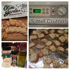 A picture of Olive Garden Bread stick Croutons.