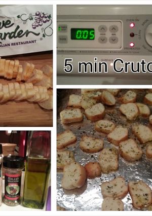 A picture of Olive Garden Bread stick Croutons.
