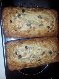 A picture of My banana bread .