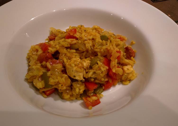 Easiest Way to Make Ultimate Chicken and Chorizo Paella