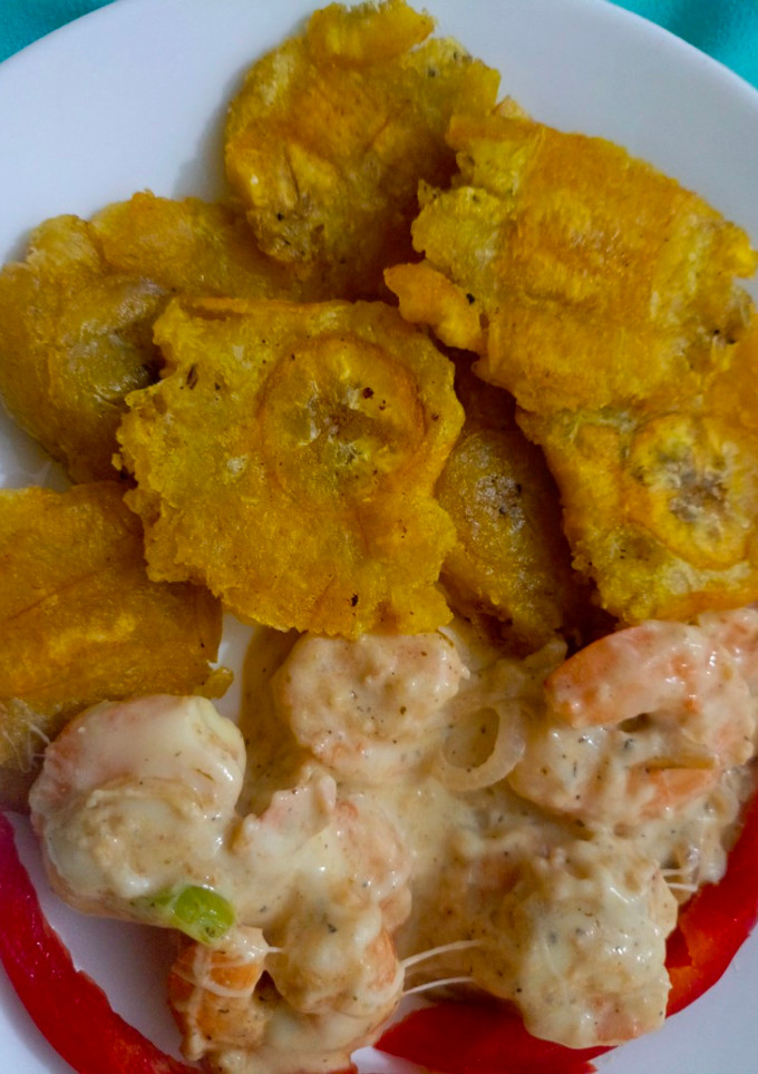 Una foto de Camarones 🍤 en crema de leche con 🧀