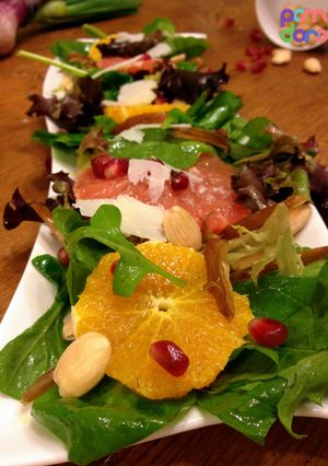 A picture of Citrus Fruit Marcona Almond Salad.
