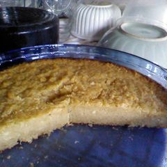 A picture of Cassava Cake (Malaysian Binka Ubi).